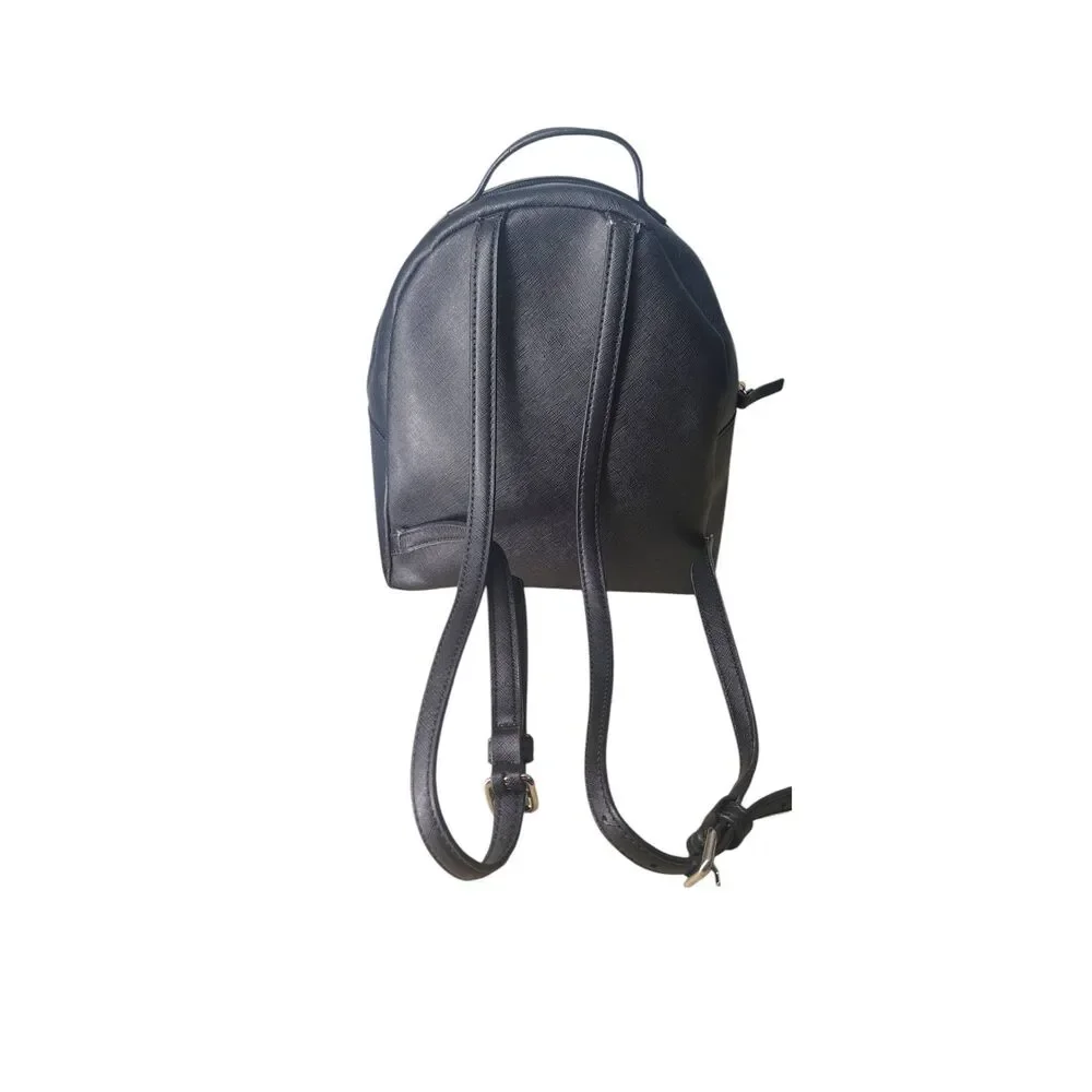 Kate Spade Mini Backpack Black Glitter Accent Saffiano Leather Small Bag